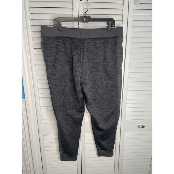 Under Armour black gray heather drawstring jogger pants w/ pockets women's XL - Picture 2 of 6